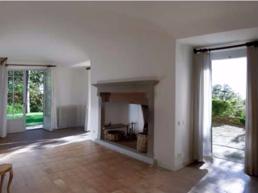 Fiesole porzione Villa piano terreno - Soggiorno con camino